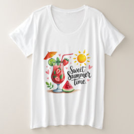 Schwitzender Sommer Große Größe T-Shirt