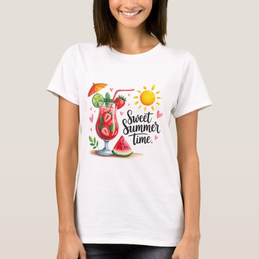 Schwitzender Sommer T-Shirt (Vorderseite)