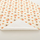 Schwitzendes Pfirsichmuster Sherpadecke (3/4)