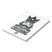 Schwitzige Weihnachtsnachtsnachtscreme Notizblock (Rotiert)