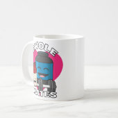 SCHWOLEMATES Funny Bodybuilding Protein Shake Kaffeetasse (Vorderseite Links)