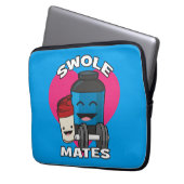 SCHWOLEMATES Funny Bodybuilding Protein Shake Laptopschutzhülle (Vorderseite Links)