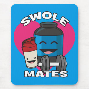 SCHWOLEMATES Funny Bodybuilding Protein Shake Mousepad