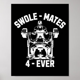 Schwolle Partner 4-mal Funny Gym Partner Lifting Poster