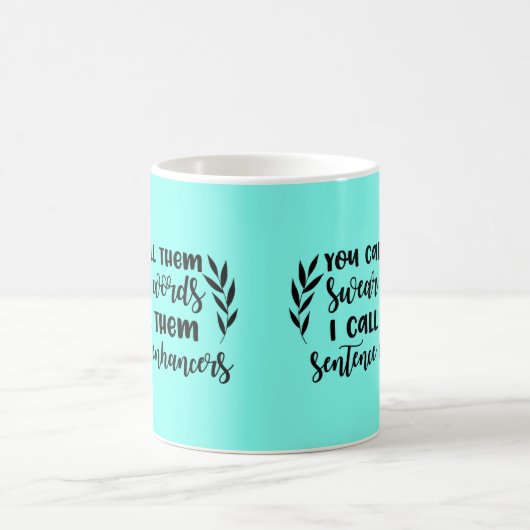 Schwören Sie, dass Wörter Satzvergrößerer-Tasse Kaffeetasse (Mittel)