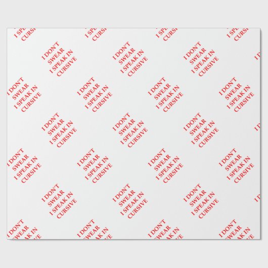 SCHWÖREN Sie Geschenkpapier (Flach)