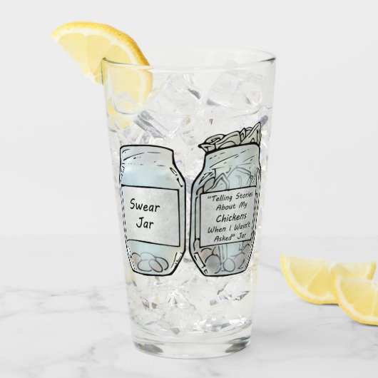 Schwören Sie Glas und Huhn-Glas (Vorderseite Ice)