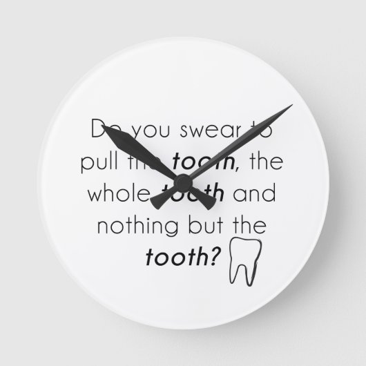 Schwörst du? runde wanduhr (Vorderseite)