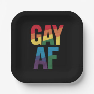 Schwul AF LGBT Stolz Schwules Geschenk Monat des S Pappteller