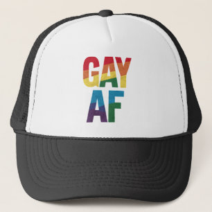 Schwul AF LGBT Stolz Schwules Geschenk Monat des S Truckerkappe
