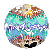 Schwul - Bär Pride Squiggle Baseball (Rückseite)