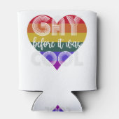 Schwul, bevor es Coole Retro-Regenbogen-Gay Pride Dosenkühler (Rückseite)