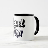 Schwul MLM Pride Level Up Tiger Pfoten Controller Tasse (VorderseiteRechts)