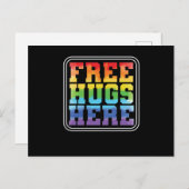 Schwul oder Lesbisch "Free Hugs Here" Postkarte (Vorne/Hinten)