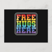 Schwul oder Lesbisch "Free Hugs Here" Postkarte (Vorderseite)