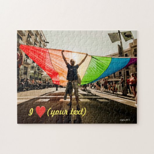 Schwul pride march in Barcelona Puzzle (Horizontal)