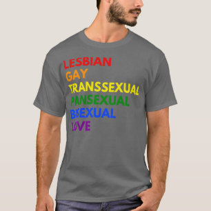 schwul-transsexuelle pansexuelle bisexuelle Liebe T-Shirt