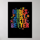 Schwul "Typs Geschmack Better" Poster (Vorne)