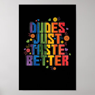 Schwul "Typs Geschmack Better" Poster
