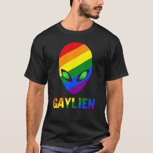Schwule Außerirdische Schwulen Pride LBGT Regenbog T-Shirt