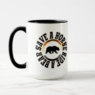 SCHWULE BÄR RETTEN EIN PFERD, REITEN EINEN BÄR TASSE