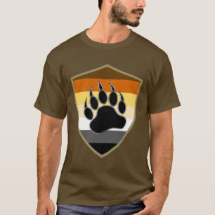 Schwule Bärenflagge Bärenstolzschild Bärenpranke T-Shirt