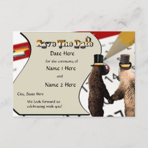 Schwule Bärenhochzeit oder Zeremonie Save-the-Date Einladung