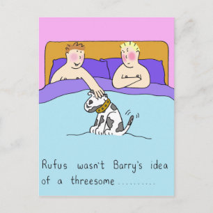 Schwule Dreierbeziehung Cartoon Humor Postkarte