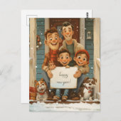 Schwule Eltern, Kinder und Hunde Postkarte (Vorne/Hinten)