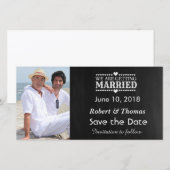 Schwule Foto-Save-the-Date-Karte Save The Date (Vorne/Hinten)