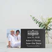 Schwule Foto-Save-the-Date-Karte Save The Date (Stehend Vorderseite)