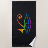 Schwule Goth Pride Flagge Strandtuch (Vorderseite)