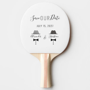 Schwule Hochzeit Save The Date Einladung Tischtennis Schläger