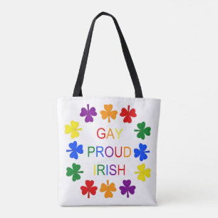 Schwule irische LGBT-Regenbogen-Shamrocks stolz Tasche
