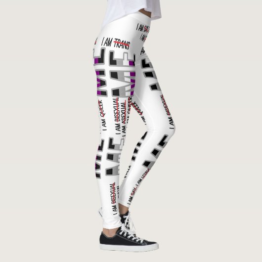 Schwule, Lesben, Bi, Trans, Que, asexuell BIN ICH Leggings (Rechts)