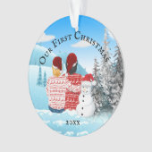 Schwule lesbische Paar hässliche Pullover FOTO Sch Ornament (Vorderseite)