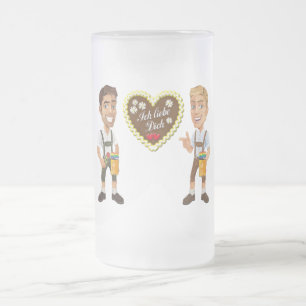 Schwule LGBT-Oktoberfest-Bierkrug Mattglas Bierglas