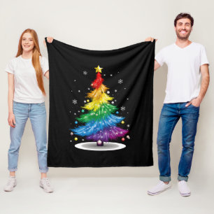 Schwule LGBT Pride Regenbogen Weihnachtsbaum Frohe Fleecedecke