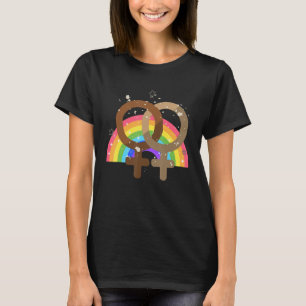 Schwule Liebe Regenbogen LGBTQ+ Süße Ästhetik T-Shirt