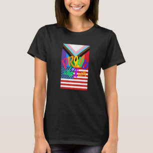 Schwule Liebe USA Stolz LGBTQ+ Süße Ästhetik Premi T-Shirt