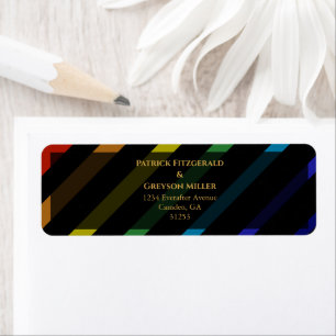 Schwule Männer Hochzeit Elegante Regenbogen-Adress