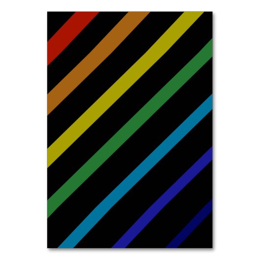 Schwule Männer Hochzeit Eleganter Regenbogen Name Tischnummer (Rückseite)