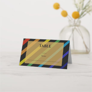 Schwule Männer Hochzeit Eleganter Regenbogen Platzkarte
