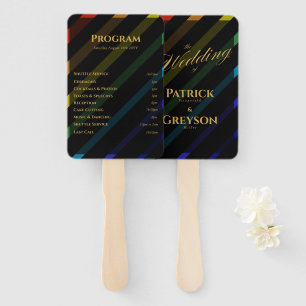 Schwule Männer Hochzeit Elegantes Regenbogen-Progr Fächer
