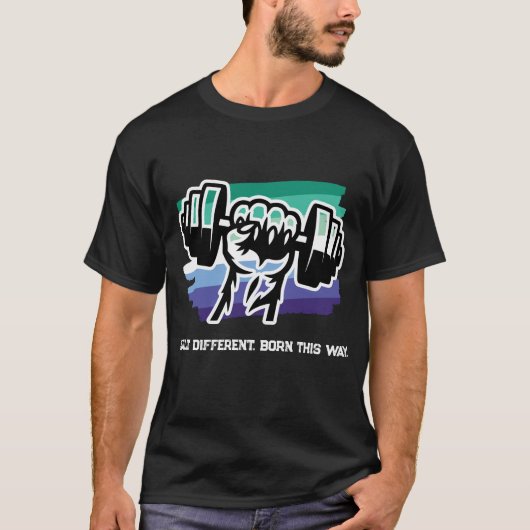 Schwule Männer MLM Pride Gym Shirt — Faust Hantel (Vorderseite)