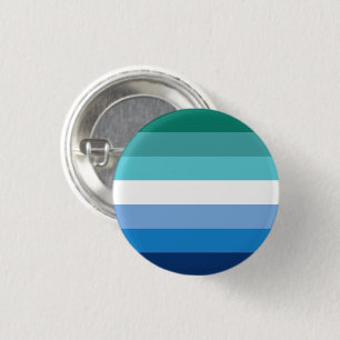 Schwule Männer-Pride-Flagge (Azure) Button