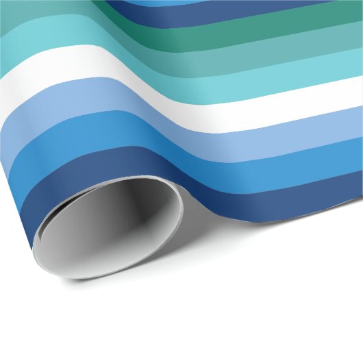 Schwule Männer-Pride-Flagge (Azure) Geschenkpapier (Rolleneckpunkt)