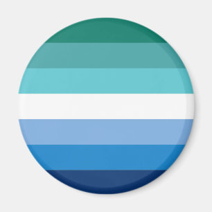 Schwule Männer-Pride-Flagge (Azure) Magnet