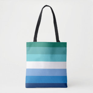 Schwule Männer-Pride-Flagge (Azure) Tasche