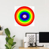 Schwule Männer Rund Regenbogen Poster (Heimbüro)
